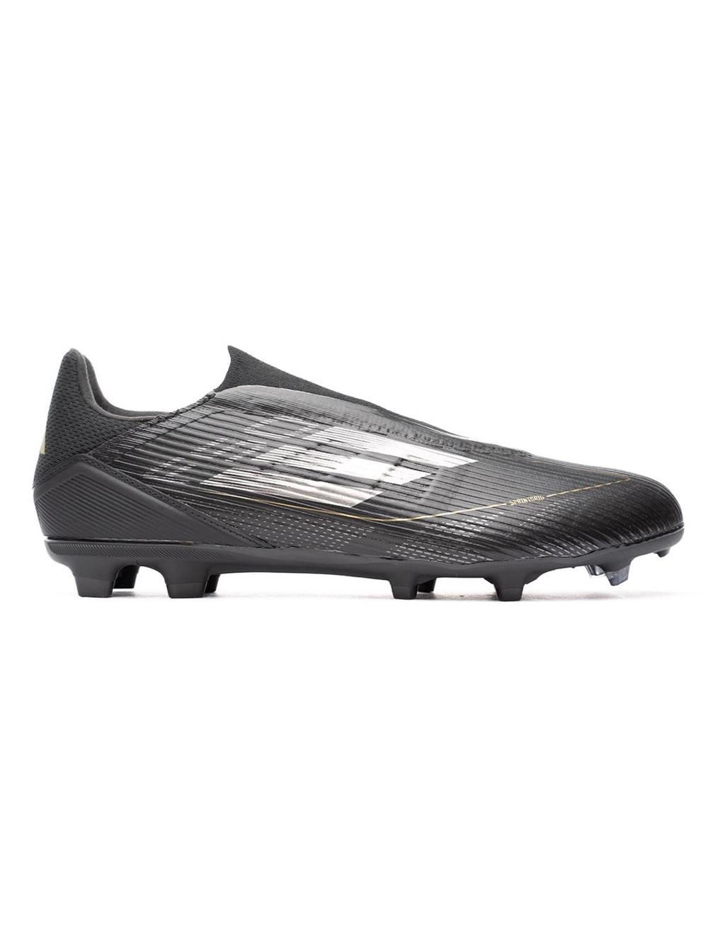 adidas Men's Black Soccer Cleats with Silver and Gold Accents